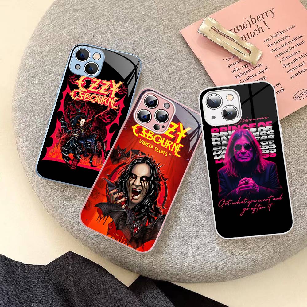 Retro Band O-Ozzy O-osbourne Fashion Tempered Glass For Iphone 14 13 12 11 Pro Mini XS MAX 14Plus X XS XR Cover