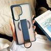 KEYSION Magnetic Phone Case for Samsung Galaxy S23 S24 25 Ultra Translucent Matte Silicone+PC Upright Kickstand Shockproof Back Cover