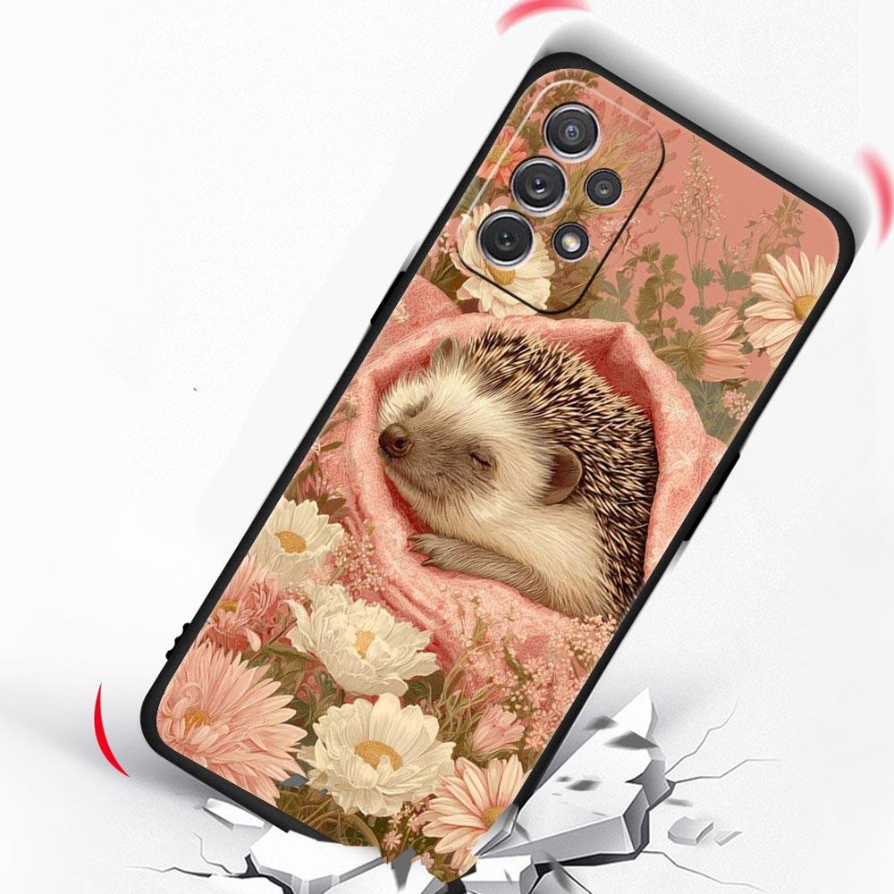 Hedgehog Design Phone Case For Samsung Galaxy A17 A07 A55 A35 A25 A15 A05 A33 5G A31 A23 A21s A13 A11 A41 A73 A53 A51 A71 Cover