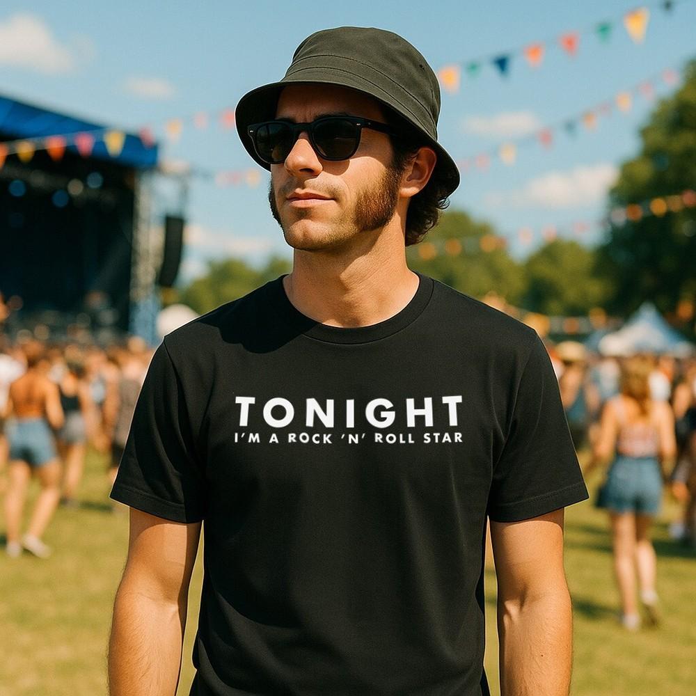 

Сегодня вечером я рок-н-ролльная звезда Футболка Мужская Женская Музыкальный фестиваль Концерт Oasis Liam XL