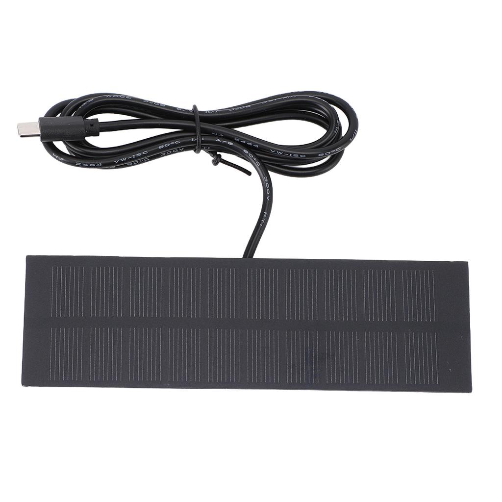 1W Solar Charger Polycrystalline Solar Panel with Type C Port for Smartphones Power Banks Outdoor Camping