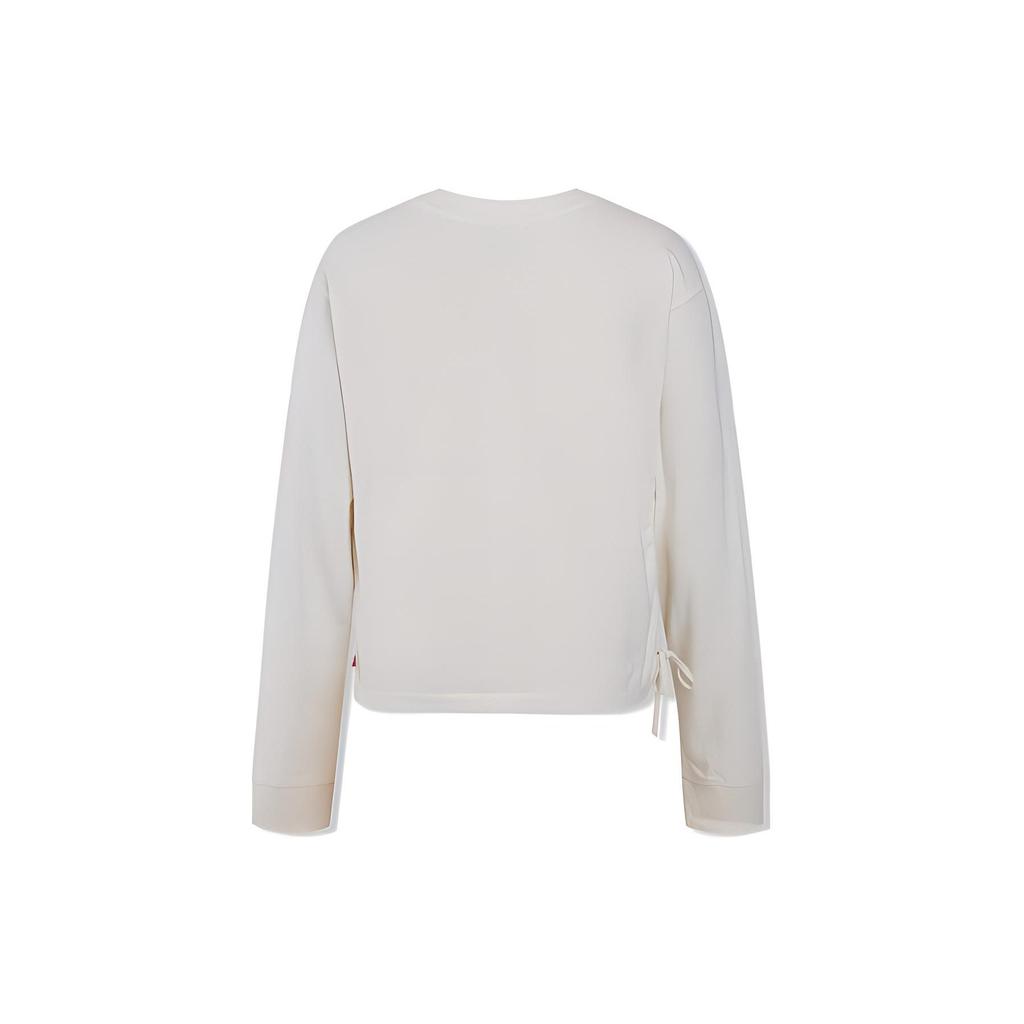Levis SS23 Solid Color Round Neck Pullover Sweater Women sweater Beige A4939-0000