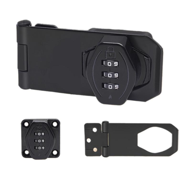 Stylish Without Key Combination Lock Easy Installion Accessory for Cabinet Door with Twist Knob Hasp Latches Designs
