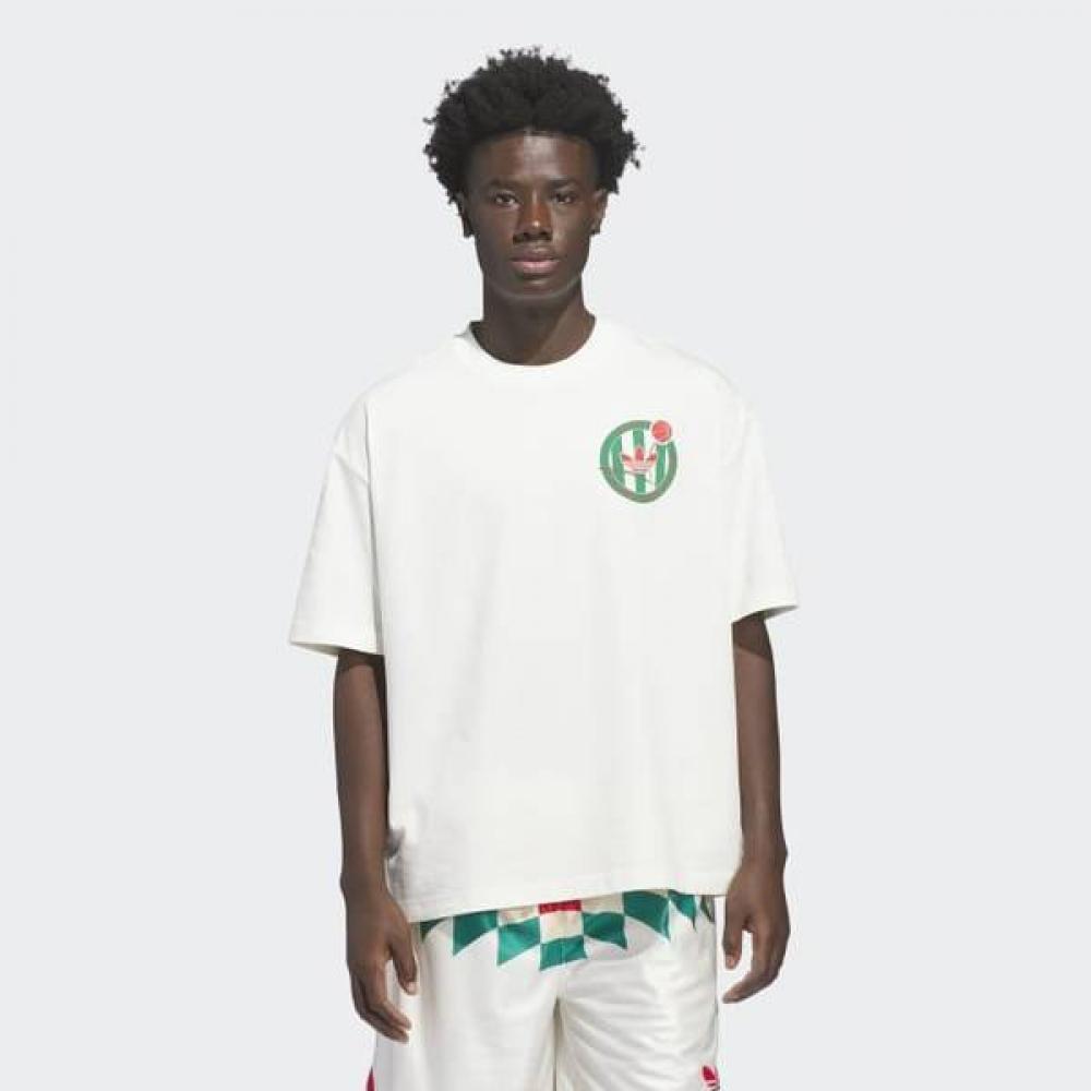 Adidas Unisex Classic Oversize Basketball Crest Tee K...