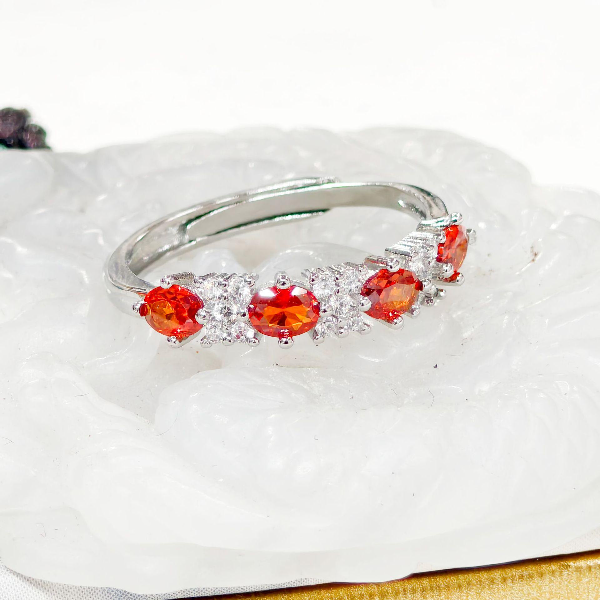 Gessen Retro Adjustable Zirconia Ring - Elegant Women s Fashion Accessory