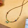 Vintage Tiger Eye Stone Necklace with Gilded Rocking Horse Pendant - 2025 Elegant Design Clavicle Chain.