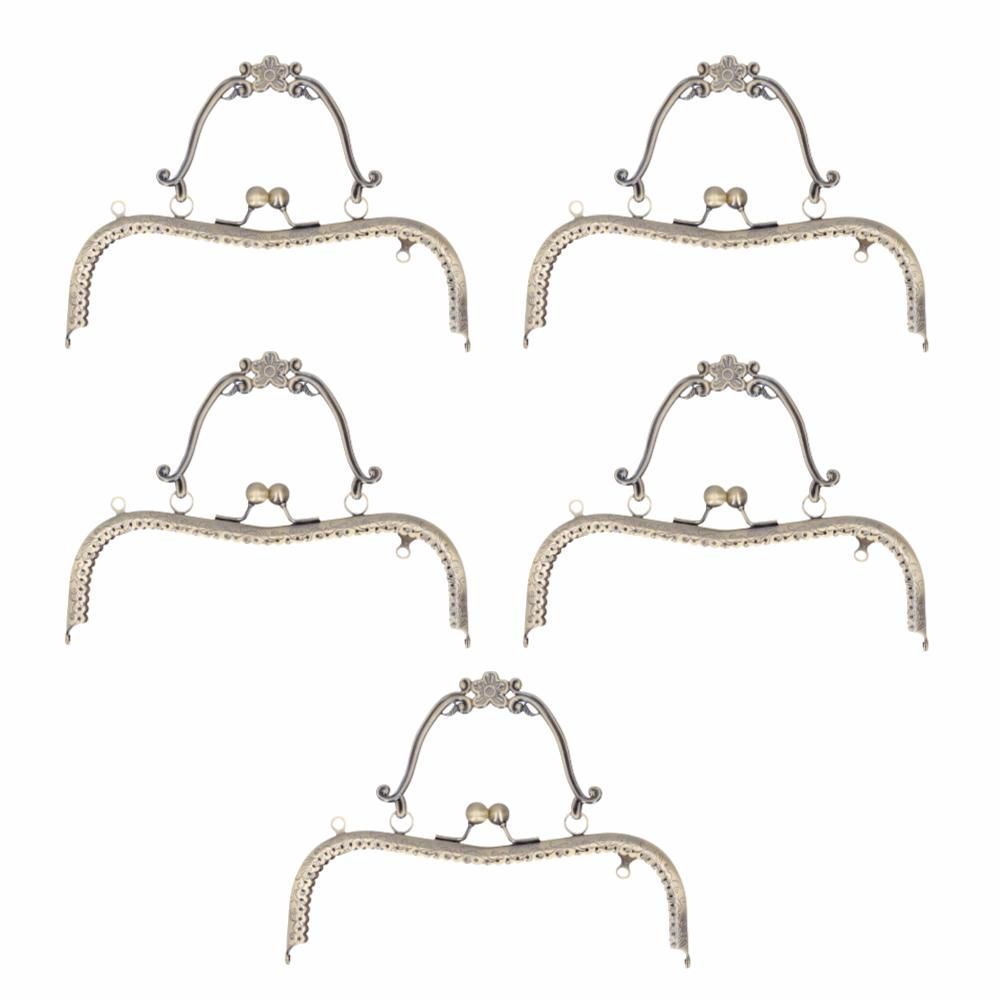 5pcs Bronze Color Kiss Clasp Lock 20.5cm/8in Arch Clasp Replacement Clutch Bag Repair