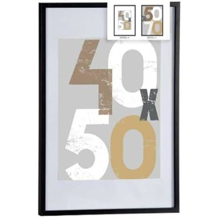 Cadres Photo Muraux - GIFT DECOR - Lot De 6 - Noir - Plastique MDF - 52,5 X 2,5 X 72,5 Cm