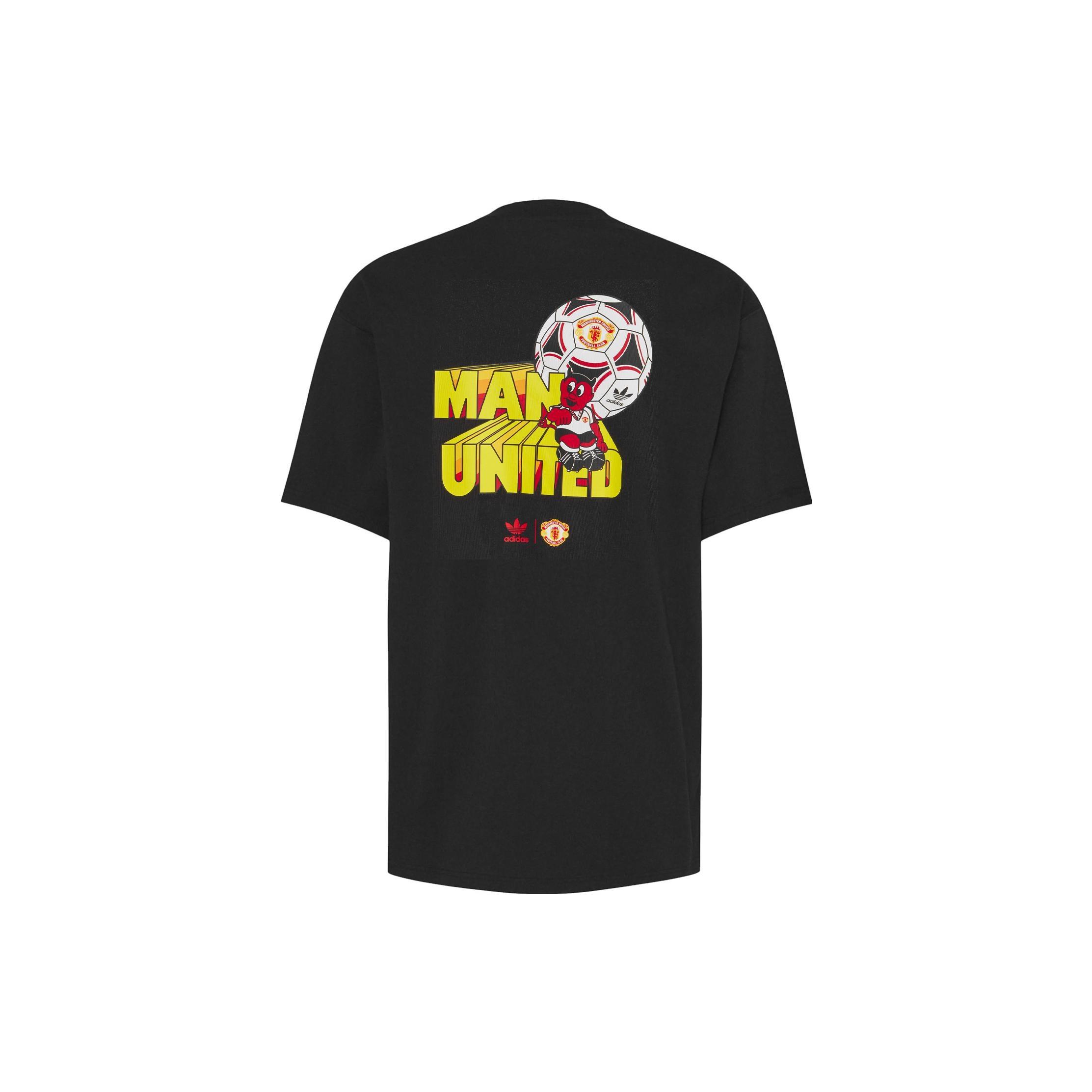adidas Original Manchester United Graphic Tee Black Men s HP0447 L