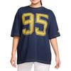 Kleidung T-Shirts Damen Marineblau Rundhalsausschnitt HV4972-410