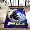 1PC Custom Name Dragon Moon Romance Theme Floor Mat Ideal for Living Room, Game Rooms, Office, Bedroom,Floor Mat Playful Design