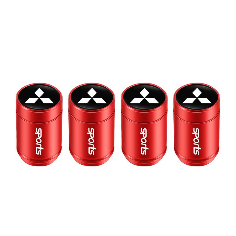 Car Tyre Wheel Valve Cap Cover Auto Accessories For Mitsubishi Lancer Ralliart ASX Mirage Pajero Xpander Attrage L200 Eclipse