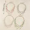 Light Luxury Water Drop Shining Choker Fashion Rhinestone Jewelry Crystal Tassel Necklace  Women