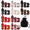 Dice Acrylic Dice Party Games High Class Acrylic Dice Amazing Mixed Colours 10 Set DND Game Dice With Bag For Role Playing Games