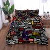 Retro 70S Plate Vintage Duvet Cover Set King Queen Double Full Twin Single Size Bed Linen Set