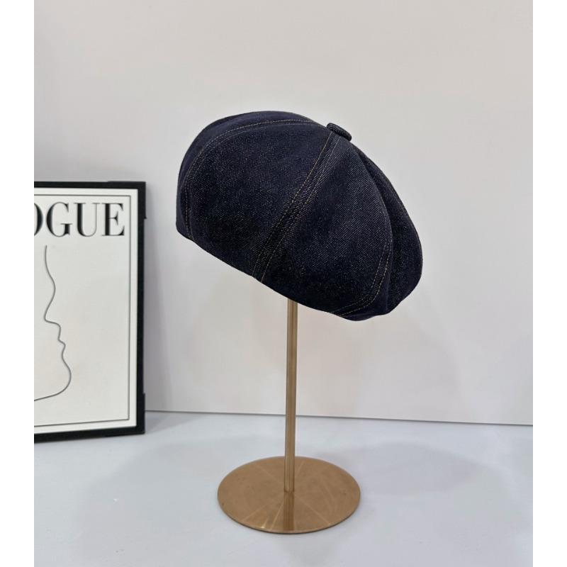 

Ковбойская шляпа-панама детская весна и осень универсальная ретро литературная темно-синяя шляпа облака показывает лицо маленький берет восьмиугольная шляпа