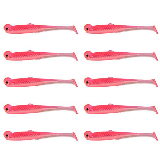 10 Stück Angelköder Weichköder Realistisch Aussehend Natürliche Schwimmhaltung T-Schwanz Künstliche Köder Swimbaits Angelausrüstung