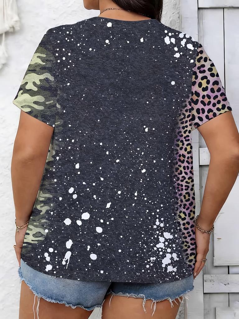Mother's Day themed printed T-shirt women's casual tops home party loose short-sleeved T-shirt