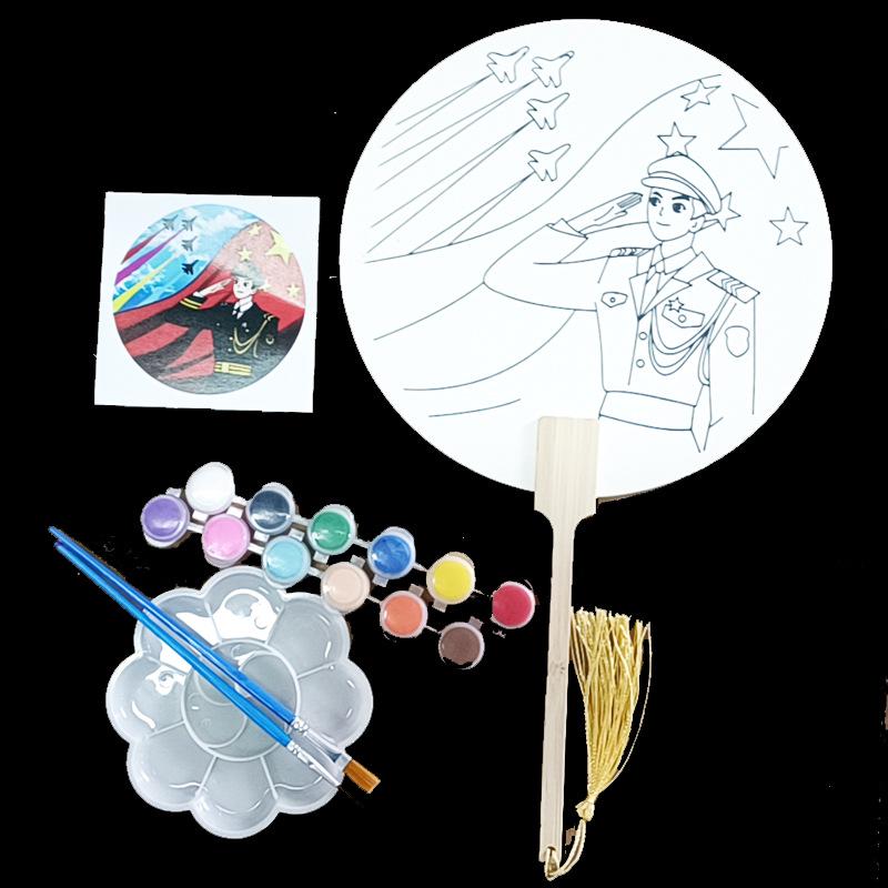 Thickened Rice Paper Round Fan for Chinese Watercolor & Calligraphy: DIY Ancient Ink Painting Kit