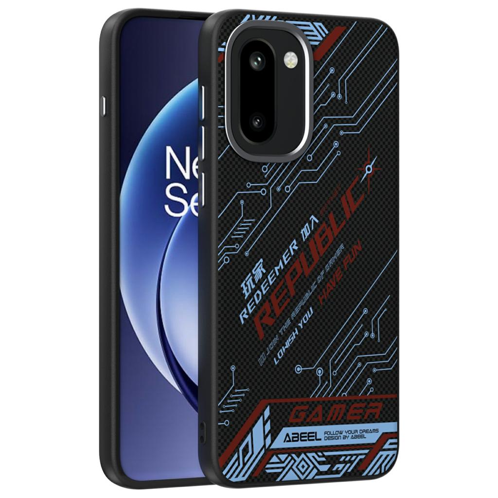 ABEEL Для OnePlus 15R 5G Магнітний Чохол Мікротиснення 6D Друкований ПК ТПУ Алюмінієвий Сплав Шкіряний Чохол для Телефона