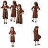Medieval Peasant Costume For Children Adults With Polyester Fabric For Stage Play Performances