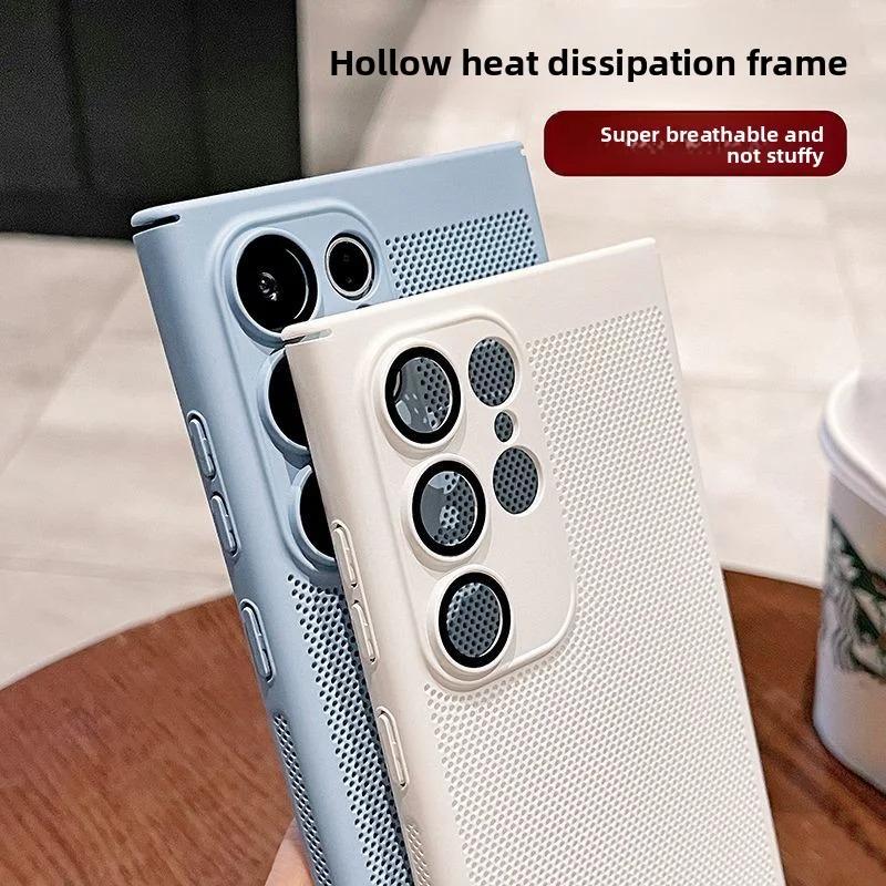 For Samsung S26 Ultra Case Heat Dissipation Hard Phone Cases for Galaxy S26 Plus S26Edge Cooling Honeycomb Mesh PC Cover Shell