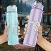 1PC Let Them Minimal Letter Art Print 750ml Color Plastic Sports Water Bottle Leakproof Flip Straw Lid Suitable for Sports Office Home Use