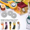 10Pcs Crochet Edge Rotary Cutter Blade Set 45mm Perforating Rotary Blade 12/15 Teeth Crochet Skip Blade Rotary Cutter