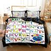 Fashion Alphabet Lore Cartoon Bedding Set Single Twin Full Queen King Size Bed Set Kids Bedroom Duvetcover Sets Bed Sheet Set