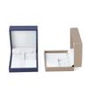 Exquisite Brushed Leather Right-Angle Jewelry Box - Small Three-Piece Set for Earrings, Rings, and Necklaces