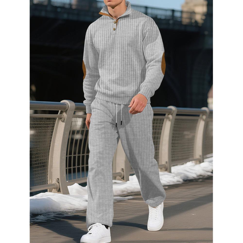 2025 Neuer Trend Sport 2-teiliges Set Schlichte Mode Westküste Atmungsaktiv Business Casual Temperament Männer Frühling und Herbst 2-teilig