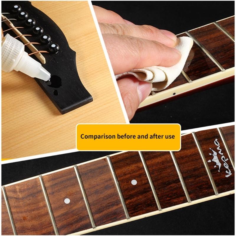 Comprehensive Acoustic Guitar String Care with Natural Lemon Oil for Fretboard Protection Cleaning and Portable Use