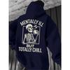 Men's and women's American street retro skull elements fun letter fashion hoodies