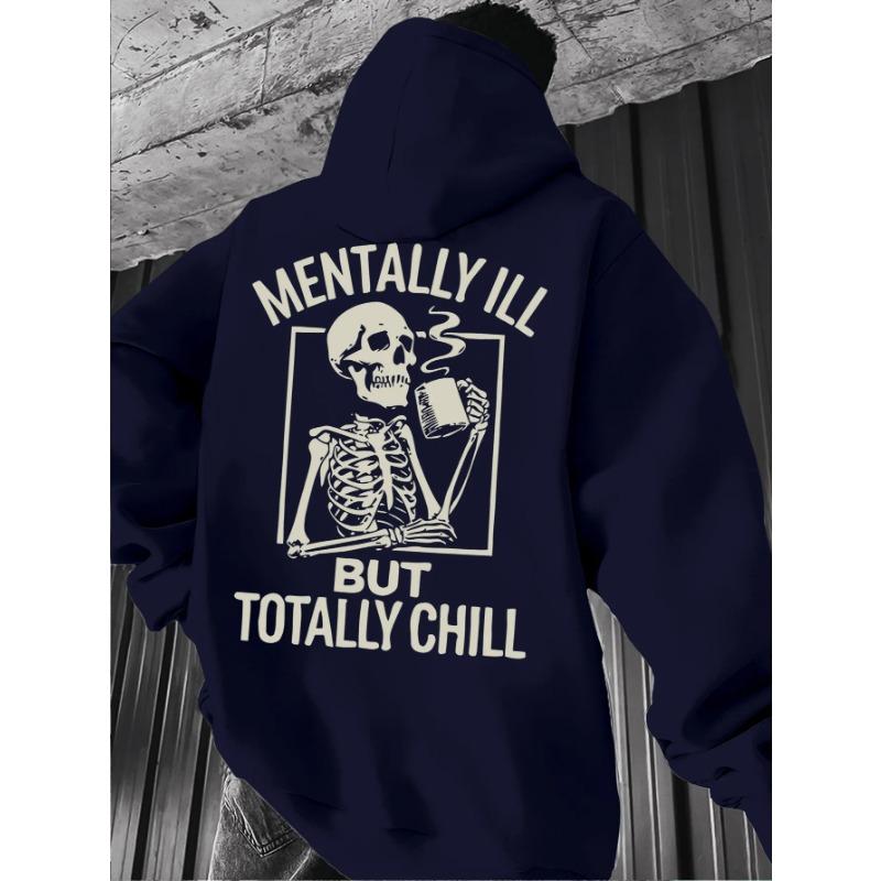 Men's and women's American street retro skull elements fun letter fashion hoodies