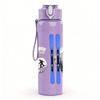 1PC Ski Sport Winter Equipment Print 750ml Color Plastic Sports Water Bottle Leakproof Flip Straw Lid Suitable for Sports Office Home Use