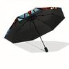 1pc Maritime Compass Compact Travel Umbrella, Automatic Folding Lightweight Windproof 8-Bone Reinforced Design, Portable for Backpack Durabl