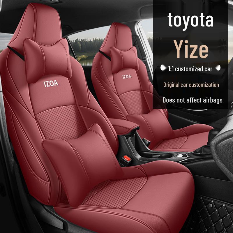 Toyota IZOA CHR Leather Car Seat Covers, Universal, All-Season, Fully Enclosed Cushions.