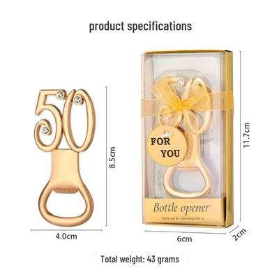 Abrebotellas de Oro de 15 Quilates - Regalo Perfecto para Cumpleaños, Fiestas y Eventos
