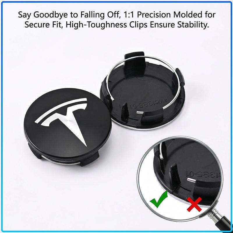 4 stuks 60 mm Auto Wielnaafdopjes Badge Accessoires Voor Tesla Model 3 Model S Model X Model Y Roadster Performance Decoratie