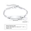 Custom Personalized Name ID Bracelet Gilrs Boy Gifts, Stainless Steel Curb Chain Link Crown Bracelet Not Allergic
