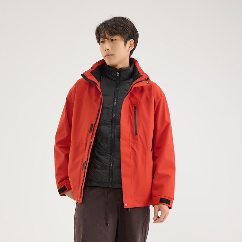 3-in-1 jacket, men's and women's fleece liner, windproof and waterproof, outdoor Tibet mountaineering jacket