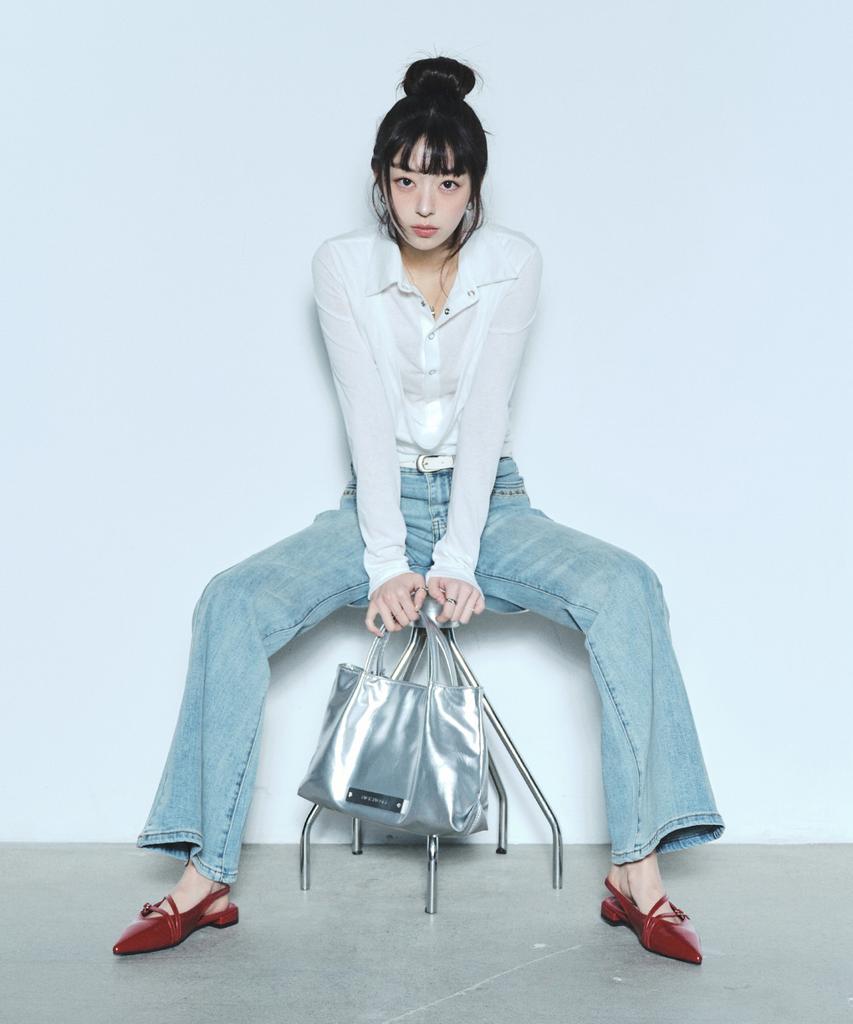 Nick&Nicole Crystal Faux Leather Tote Bag_Silver