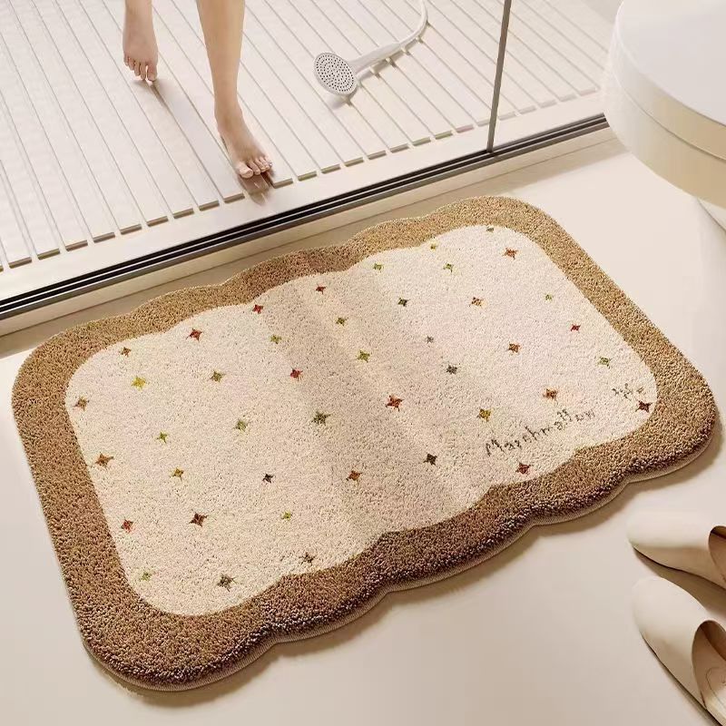 Non Slip Floor Mat Irregular Carpet for Household Bathroom Wet Dry Separation Floor Mat for Bathroom and Toilet