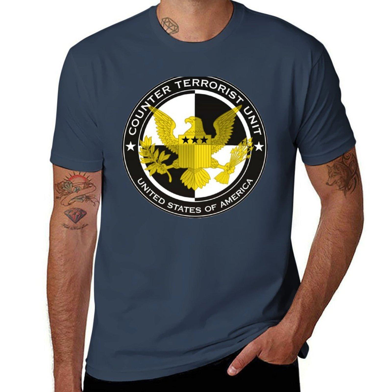 24 Counter Terrorist Unit CTU Logo TShirt Daily Work Short Sleeve Top S