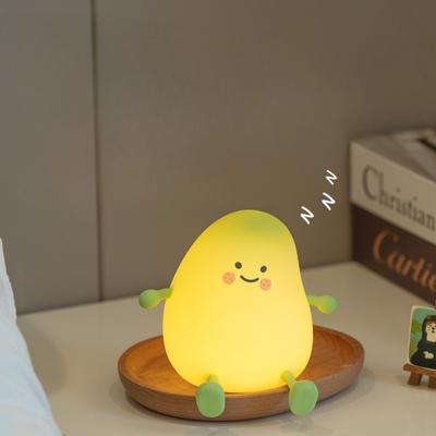 Lampe en silicone Qingmang avec minuterie, lampe d'ambiance, support pour téléphone, cadeau pour enfants, design en forme de fruit, créatif et amusant