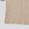 INCERUN Summer Men Sleeveless Solid Knitted Casual Fitted Tank Tops