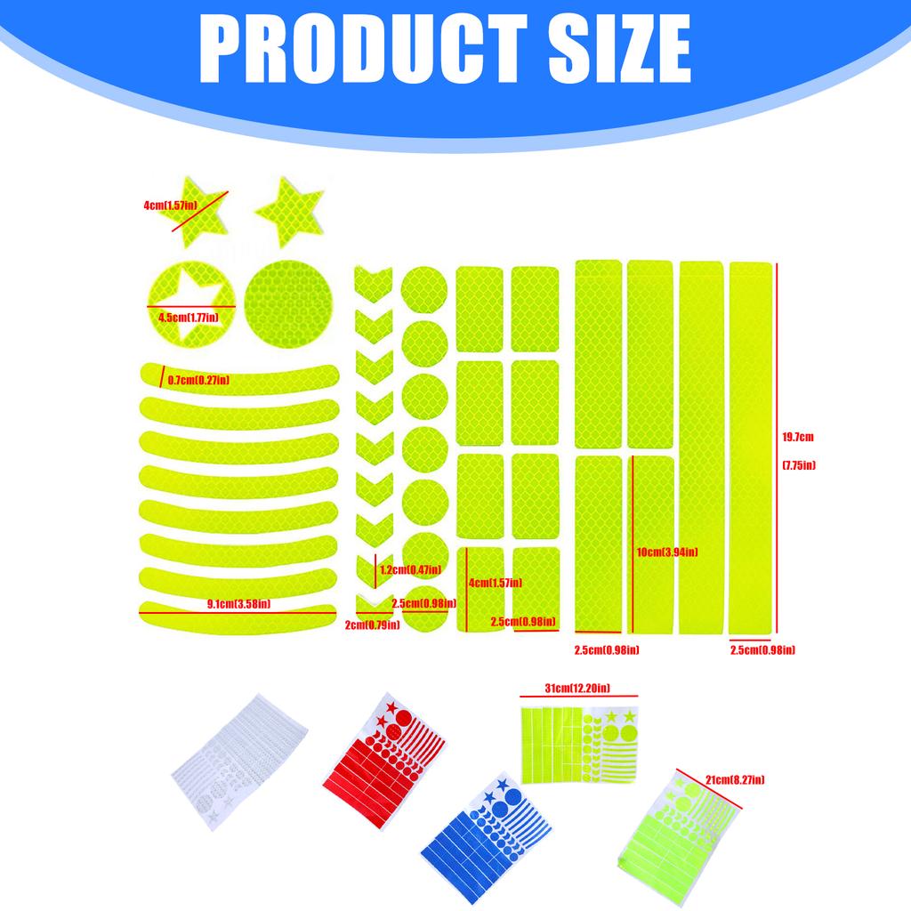 High Reflective Tape Waterproofs Car Bike Helmets Reflective Sticker Cycling Bicycles Strong Reflective Sticker