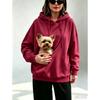 Womens Oversized Christmas Hoodie With 3D Print Loose Fit Large Slant Pockets Long Sleeve Holiday Party Casual Wear