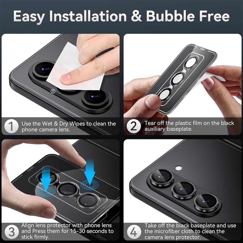 For Samsung Galaxy Z Fold7 5G Camera Lens Protector ENKAY Hat-Prince Metal Ring Lens Film