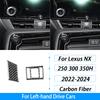 For Lexus NX 250 300 350H 2022-2024 Carbon Fiber Gear Shift Knob Both Side Panel Trim Cover Car Interior Accessories Sticker